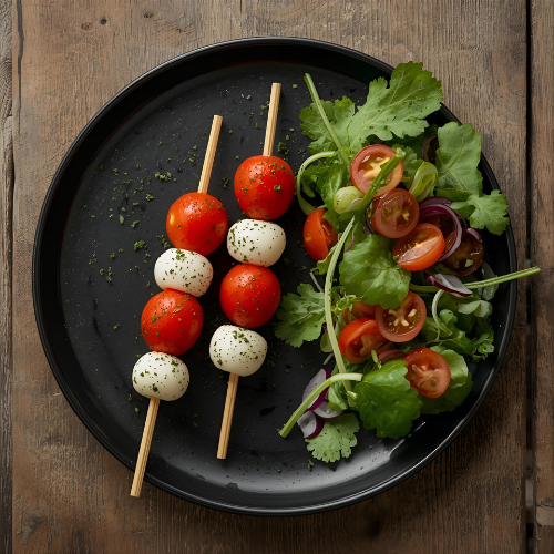 Mini brochettes de tomates cerises et mozzarella - Vite & Gourmand