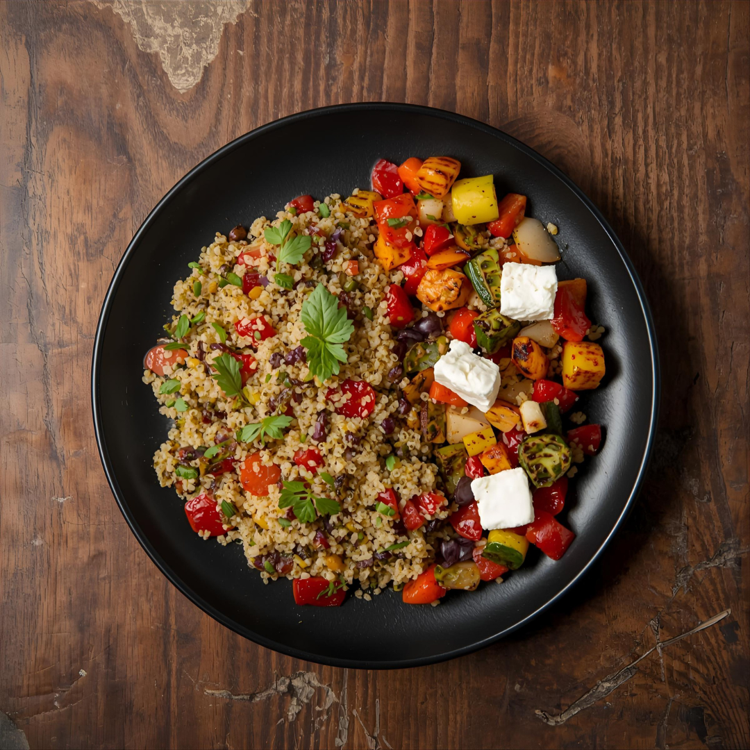Salade de quinoa, légumes grillés et feta - Vite & Gourmand
